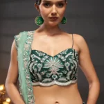 Green Embroidered Lehenga Set